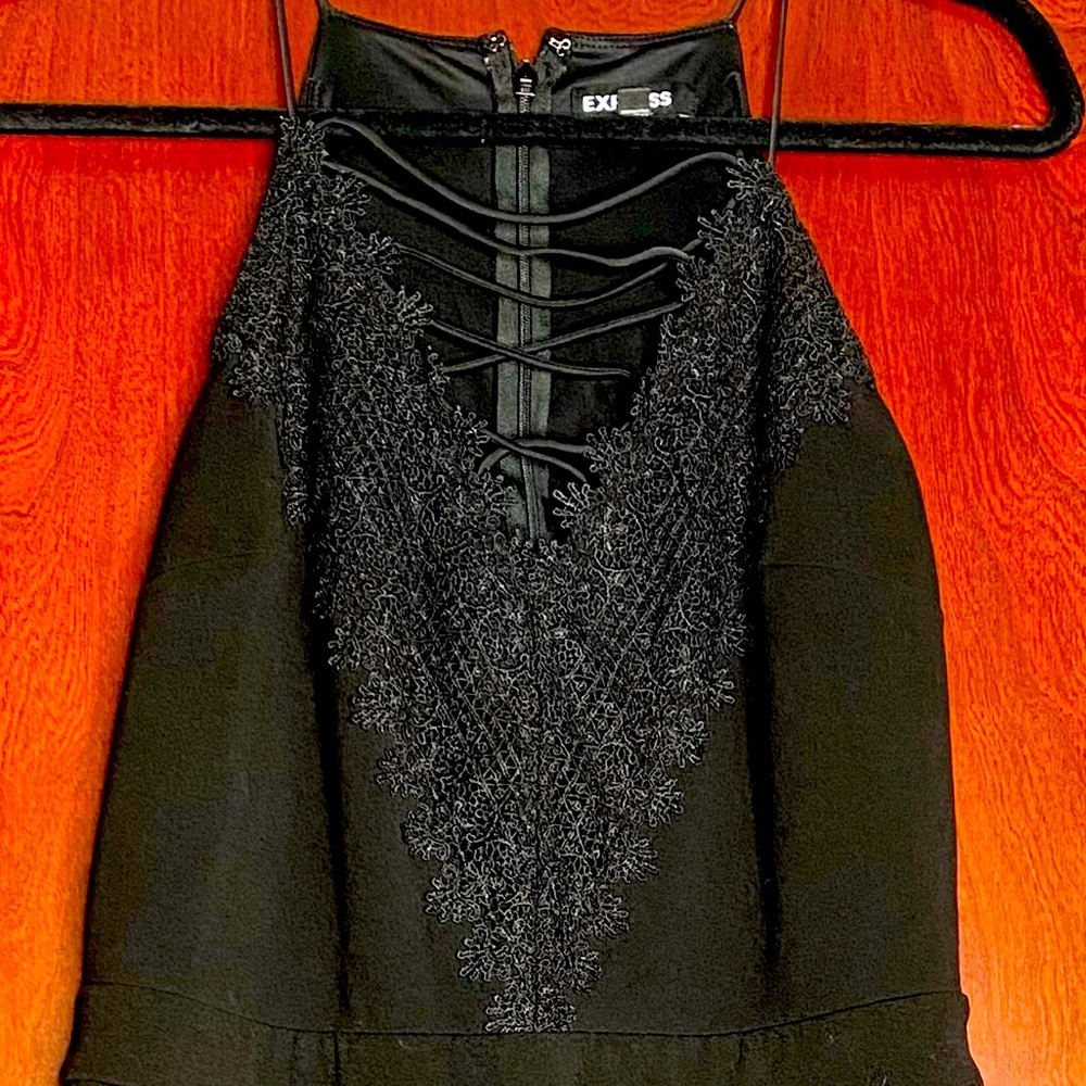 Black express romper laced top